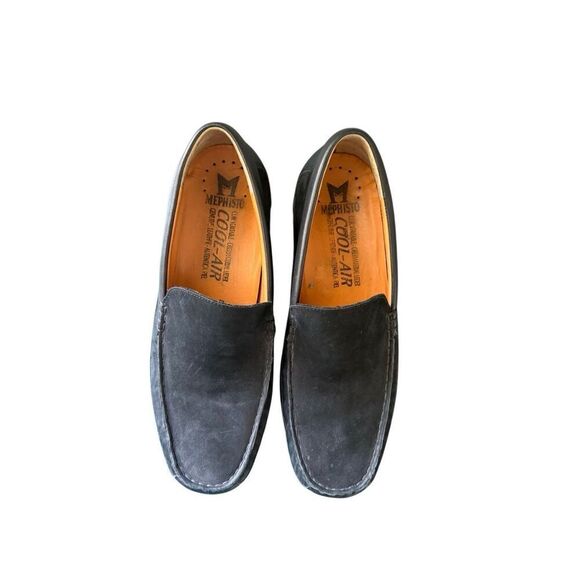 Mephisto Baduard Mens Black Cool Air Nubuck Leather Slip On Loafers Size 10 main image 11